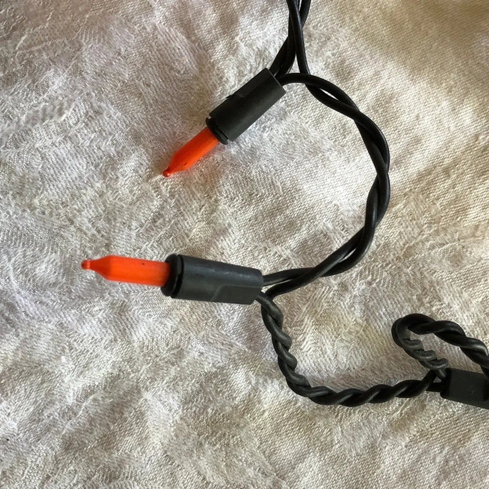 Orange Halloween indoor/outdoor icicle String Lights - Home Holiday